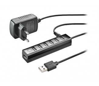 Hub ngs tiny 7 puertos con adaptador corriente usb 2.0
