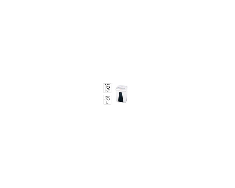 Destructora de documentos hsm securio b24 capacidad de corte 16 hojas en particulas destruye grapas clips cd y