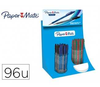 Boligrafo flexgrip retractil expositor de 96 unidades colores surtidos