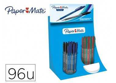 Boligrafo flexgrip retractil expositor de 96 unidades colores surtidos