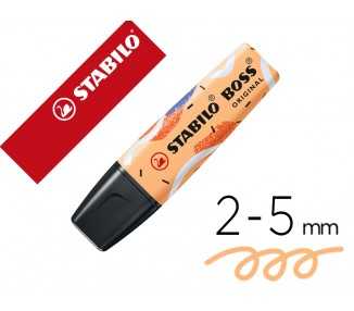 Rotulador stabilo boss fluorescente original pastel by ju schnee naranja palido