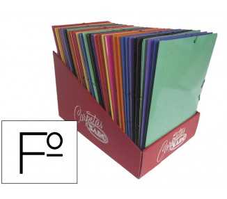 Carpeta gomas solapas saro carton folio colores surtidos