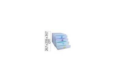 Fichero cajones sobremesa exacompta pop box translucido 4 cajones multicolor Fichero cajones sobremesa exacompta pop box translucido 4 cajones multicolor