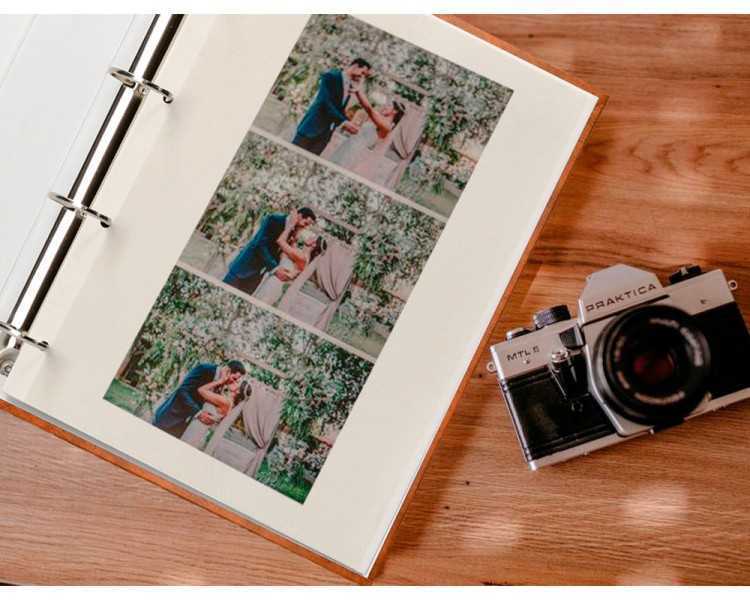 Album de fotos liderpapel anillas serie classic con 20 hojas autoadhesivas color marron
