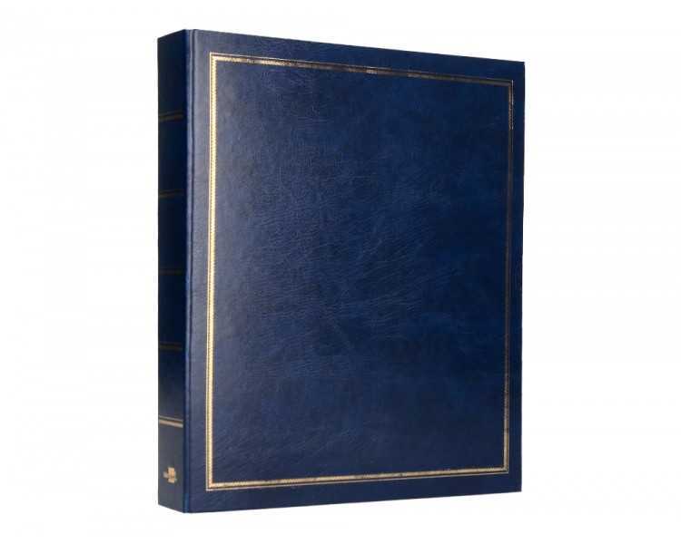 Album de fotos liderpapel anillas serie classic con 20 hojas autoadhesivas color azul