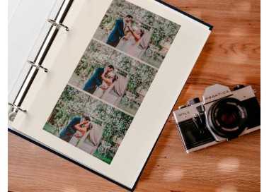 Album de fotos liderpapel anillas serie classic con 20 hojas autoadhesivas color azul