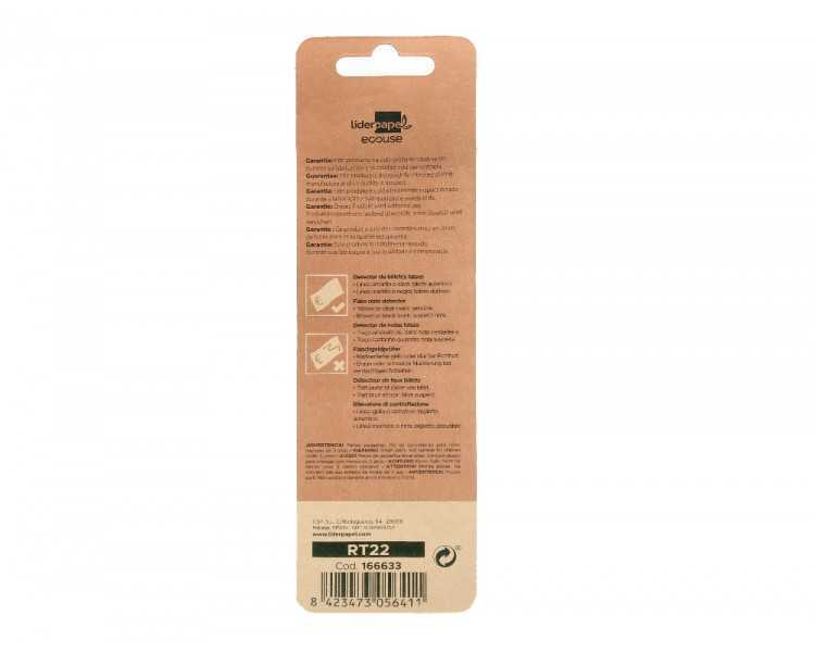 Rotulador liderpapel ecouse detector de billetes falsos cuerpo plastico 100% reciclado en blister