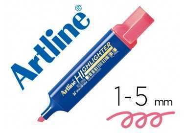Rotulador artline fluorescente eks-600 rosa punta biselada