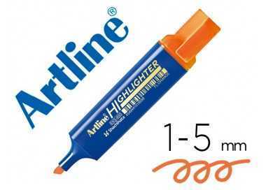 Rotulador artline fluorescente eks-600 naranja punta biselada