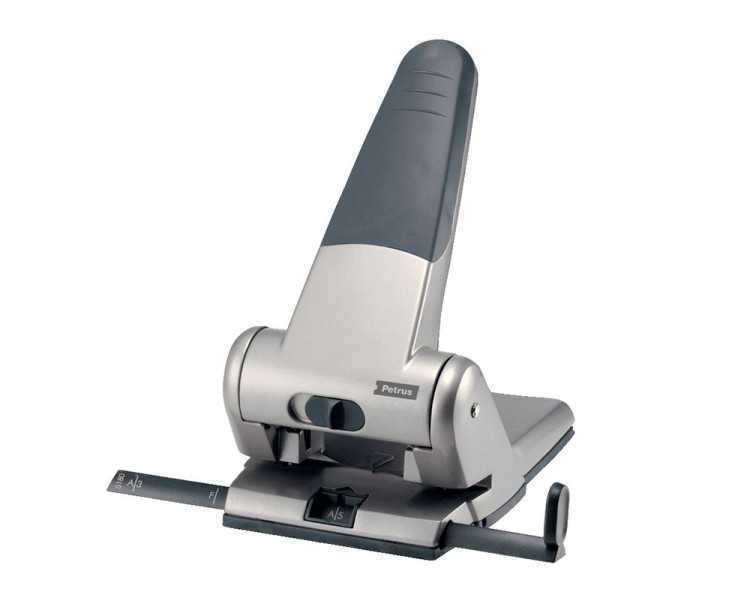 Taladrador petrus 305 metalico capacidad de 65 hojas color plata