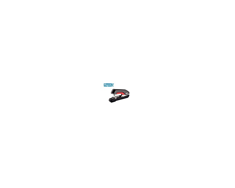 Grapadora rapid supreme s50 plastico capacidad de grapado 50 hojas usa grapas 24/6-8+ y 26/6-8+ color negro/rojo