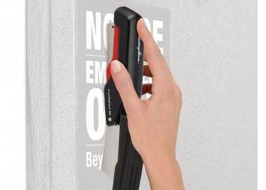 Grapadora rapid supreme s50 plastico capacidad de grapado 50 hojas usa grapas 24/6-8+ y 26/6-8+ color negro/rojo