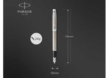 Juego parker im essential acero ct boligrafo + pluma