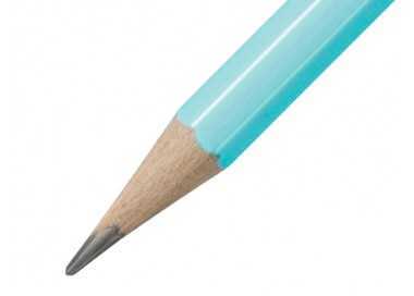Lapices de grafito con goma stabilo swano mina 2,2 mm dureza hb azul pastel