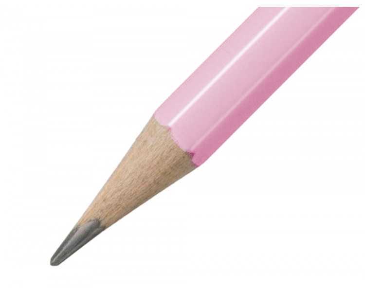 Lapices de grafito con goma stabilo swano mina 2,2 mm dureza hb rosa pastel
