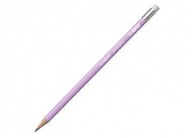 Lapices de grafito con goma stabilo swano mina 2,2 mm dureza hb lila pastel