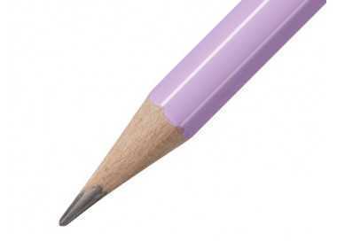 Lapices de grafito con goma stabilo swano mina 2,2 mm dureza hb lila pastel