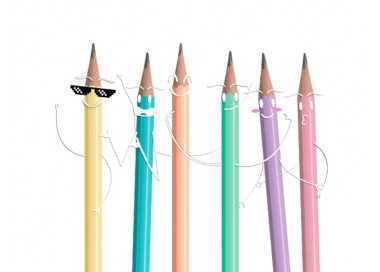 Lapices de grafito con goma stabilo swano mina 2,2 mm dureza hb lila pastel