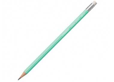 Lapices de grafito con goma stabilo swano mina 2,2 mm dureza hb verde pastel