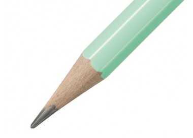 Lapices de grafito con goma stabilo swano mina 2,2 mm dureza hb verde pastel