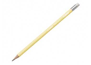 Lapices de grafito con goma stabilo swano mina 2,2 mm dureza hb amarillo pastel