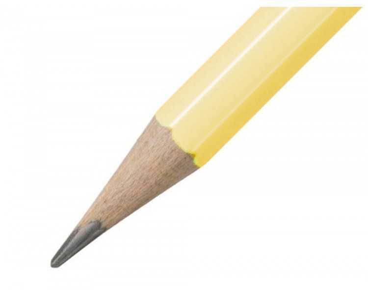Lapices de grafito con goma stabilo swano mina 2,2 mm dureza hb amarillo pastel