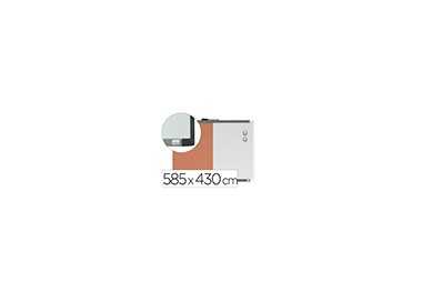 Pizarra blanca nobo magnetica con tablero de corcho 585x430 mm