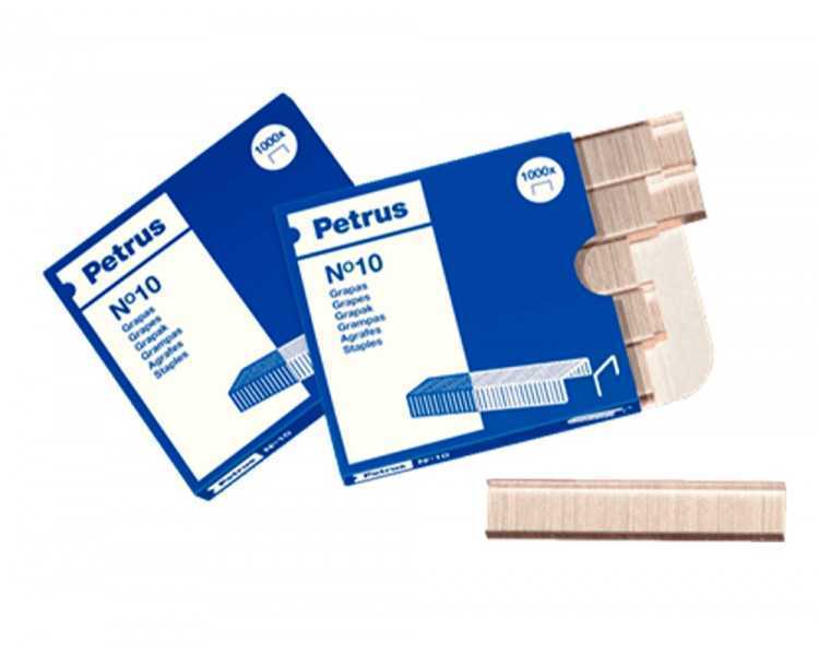 Grapas petrus n 10 galvanizada caja de 1000 unidades