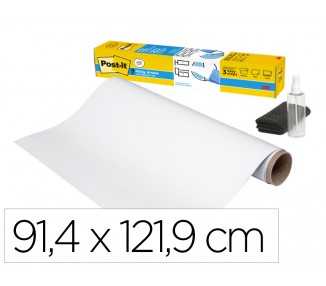 Pizarra blanca post-it super sticky flex adhesiva removible rollo 91,4x121,9 cm