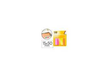 Bloc de notas adhesivas quita y pon post-it mininotas energetic colour 15 x 50 mm 50 hojas pack de 5 unidades