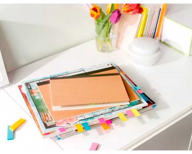 Bloc de notas adhesivas quita y pon post-it mininotas energetic colour 15 x 50 mm 50 hojas pack de 5 unidades