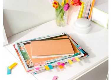 Bloc de notas adhesivas quita y pon post-it mininotas energetic colour 15 x 50 mm 50 hojas pack de 5 unidades