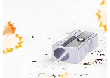 Sacapuntas q-connect metalico rectangular 1 uso