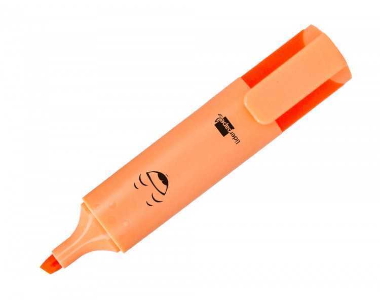 Rotulador liderpapel fluorescente pastel punta biselada estuche de 6 unidades colores surtidos