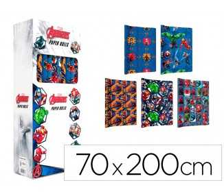 Papel de regalo basika marvel rollo de 70 x 200 cm 60 gr modelos surtidos