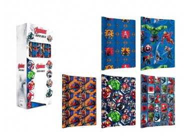 Papel de regalo basika marvel rollo de 70 x 200 cm 60 gr modelos surtidos