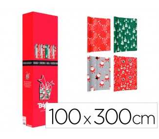 Papel de regalo basika navidad rollo ancho 1 mt longitud 3 m modelos surtidos gramaje 50 gr