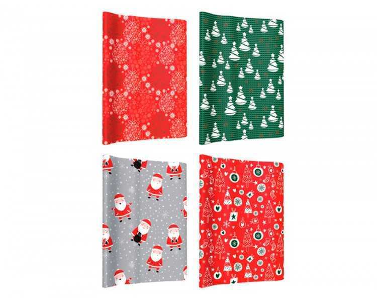 Papel de regalo basika navidad rollo ancho 1 mt longitud 3 m modelos surtidos gramaje 50 gr