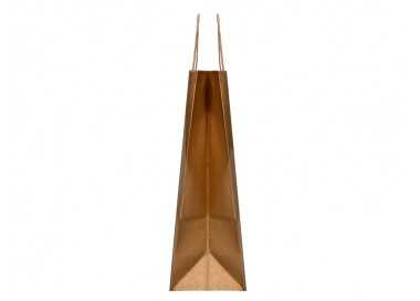 Bolsa papel q-connect kraft natural liso xs con asa retorcida 180x240x80 mm Bolsa papel q-connect kraft natural liso xs con asa retorcida 180x240x80 mm
