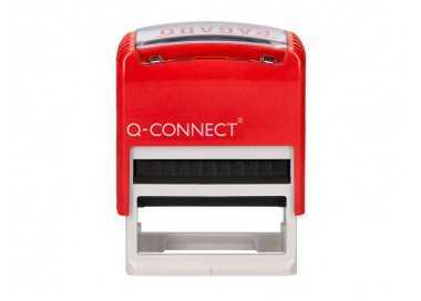 Sello entintado automatico q-connect pagado almohadilla 14x38 mm color rojo Sello entintado automatico q-connect pagado almohadilla 14x38 mm color rojo