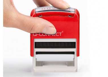 Sello entintado automatico q-connect pagado almohadilla 14x38 mm color rojo Sello entintado automatico q-connect pagado almohadilla 14x38 mm color rojo