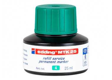 Tinta rotulador edding mtk25 con sistema capilar color verde bote 25 ml