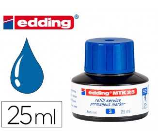 Tinta rotulador edding mtk25 con sistema capilar color azul bote 25 ml