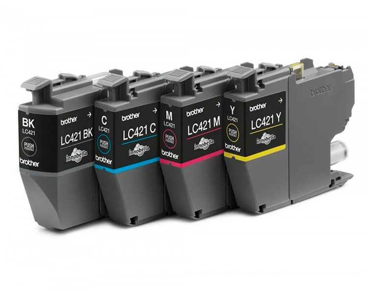 Ink-jet brother lc421val dcp-j1050dw / dcp-j1140dw / mfc-j10 pack 4 colores 200 paginas
