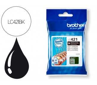 Ink-jet brother lc421bk dcp-j1050dw / dcp-j1140dw / mfc-j10 negro 200 paginas