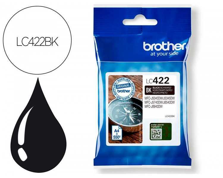 Ink-jet brother lc-422bk negro mfc-j5340dw / mfc-j5740dw / mfc-j6540dw / mfc-j6940dw 550 paginas
