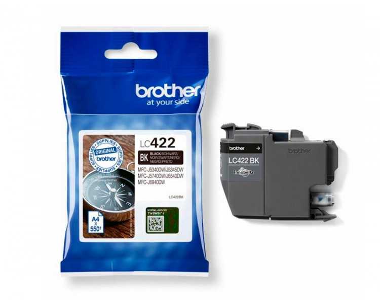 Ink-jet brother lc-422bk negro mfc-j5340dw / mfc-j5740dw / mfc-j6540dw / mfc-j6940dw 550 paginas
