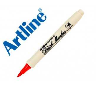 Rotulador artline supreme brush epfs pintura base de agua punta tipo pincel trazo fino rojo
