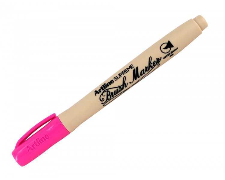 Rotulador artline supreme brush epfs pintura base de agua punta tipo pincel trazo fino rosa