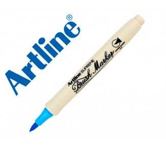 Rotulador artline supreme brush epfs pintura base de agua punta tipo pincel trazo fino azul claro